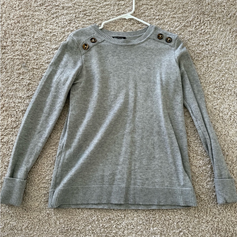 Pink Clover Light Gray Knit Sweater